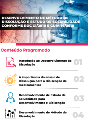 Desenvolvimento de Método de Dissolução e Estudo de Solubilidade Conforme RDC 31/2010 e Guia 14/2018